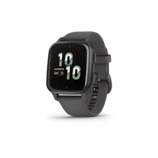 Garmin Venu® Sq 2, Slate Aluminum Bezel with Shadow Gray Case and Silicone Band
